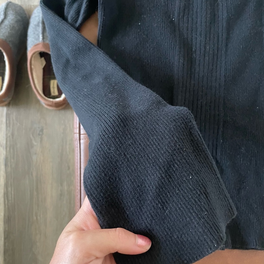 Frame Black Ribbed Sweater Top - Picture 2 of 5